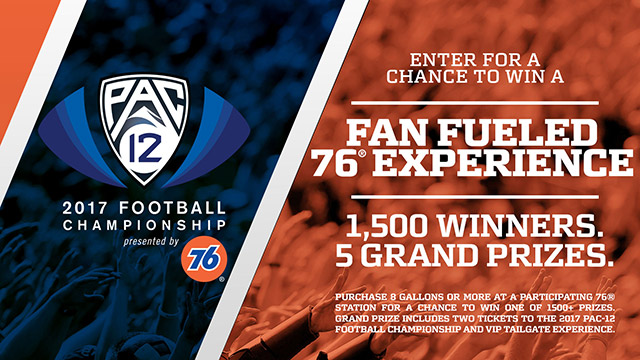 76 Pac-12 Football Championship Sweepstakes - Contest legal admin